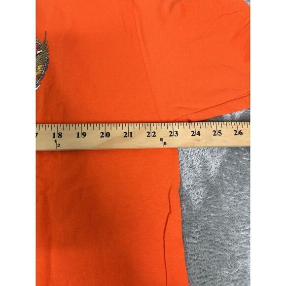 Vintage Y2K Myrtle Beach Bike Week Short Sleeve T Shirt Men's Size XL Orange - Picture 7 of 9